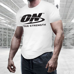 Optimum Nutrition Koszulka True Strength White, kolor biały - ogłoszenia A6.pl