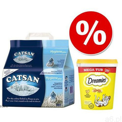 Żwirek 8/20 l + przysmak w super cenie! - natural, 20 l + dreamies megatub, ser, 350 g| darm - ogłoszenia A6.pl