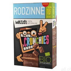 Milzu Płatki crunchies żytnio-owsiane kakaowe bio 450 g (4751022362572) - ogłoszenia A6.pl