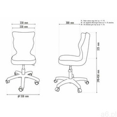 Krzesło dziecięce na wzrost 119-142cm Petit Black VS01 rozmiar 3 (5902490218529) - ogłoszenia A6.pl