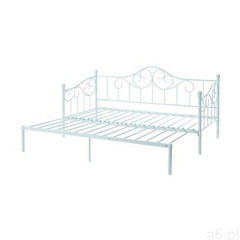 Vente-unique.pl Wysuwane łóżko sebille – metal – 90 × 200 cm – kolor biały - ogłoszenia A6.pl