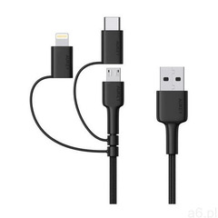 AUKEY CB-BAL5 NYLON ULTRASZYBKI KABEL 3W1 1.2M- Zamów do 16:00, wysyłka kurierem tego samego dnia! - ogłoszenia A6.pl