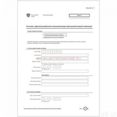 Formularz zgłoszenia podejrzenia nieuprawnionego wykorzystania danych osobowych [Do/F/2] wzór 2021.1 - ogłoszenia A6.pl