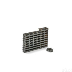 Pojemniki APART, 90x105x55 mm, 50 szt., szary - ogłoszenia A6.pl