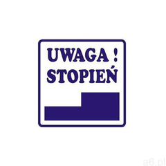 Znak informacyjny UWAGA STOPIEŃ 14.8 x 14.8 cm (5906711282245) - ogłoszenia A6.pl