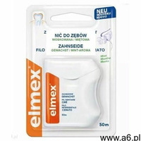 Elmex nić dentystyczna woskowana do usuwania płytki nazębnej z przestrzeni międzyzębowych miętowa 50 - ogłoszenia A6.pl