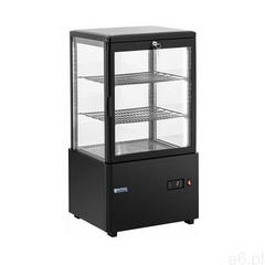 Royal catering Witryna chłodnicza - 58 l - - 3 poziomy - czarna - zamykana rccc-58-bt - 3 lata gwara - ogłoszenia A6.pl