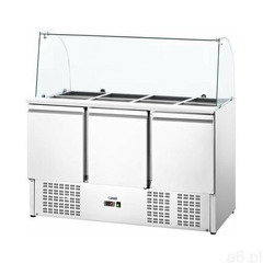 Stół chłodniczy sałatkowy - ze szklaną witryną - Royal Catering - 368 l - na 8 pojemników GN - 137 x - ogłoszenia A6.pl