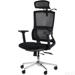 ERGONOMICZNE KRZESŁO BIUROWE ERGOBLACK OBROTOWE DO BIURKA CZARNE - ogłoszenia A6.pl