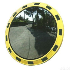 lustro okrągłe z żółto czarną ramą 60 cm - ogłoszenia A6.pl