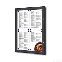 Gablota magnetyczna na menu black - ogłoszenia A6.pl