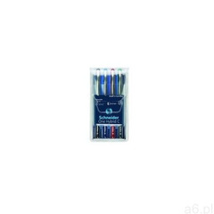 Pióro kulkowe Schneider ONE Hybrid C 0,5 mm, w etui 4 szt., miks kolorów (4004675099426) - ogłoszenia A6.pl