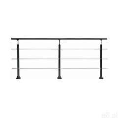 Zestaw startowy do balustrady PRO3 poziomy Antracyt 2 m. Dolle - ogłoszenia A6.pl