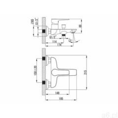 Duschwell bateria łazienkowa z serii leukos z perlatorem neoperl, 1 sztuka (bateria wannowa) (426010 - ogłoszenia A6.pl