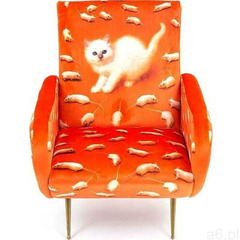 Fotel z wysokim oparciem seletti wears toiletpaper kitten - ogłoszenia A6.pl