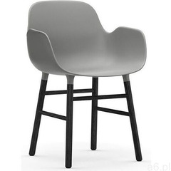 Normann copenhagen Fotel form szary z czarną dębową ramą (5712396015142) - ogłoszenia A6.pl
