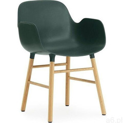 Normann copenhagen Fotel form zielony z dębową ramą (5712396002364) - ogłoszenia A6.pl