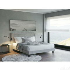 Eleganckie łóżko boxspringowe memphis, wersja standard, kolor lama light grey, 180x200 cm marki Enzi - ogłoszenia A6.pl