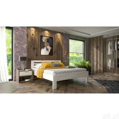 Łóżko z litego drewna bukowego Lola, kolor BO102, białe, 180x200 cm - ogłoszenia A6.pl