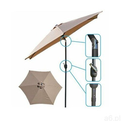 Parasol ogrodowy SASKA GARDEN 1031651 Beżowy - ogłoszenia A6.pl