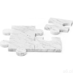 podkładki marmurowe puzzle 4 el. białe - ogłoszenia A6.pl