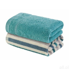 ręcznik frotte 50 x 90 cm, 2 sztuki (paski/niebieski) marki Livarno home - ogłoszenia A6.pl