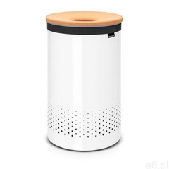 Kosz na pranie 60l Brabantia stal biały z pokrywą z korka, 104404 - ogłoszenia A6.pl