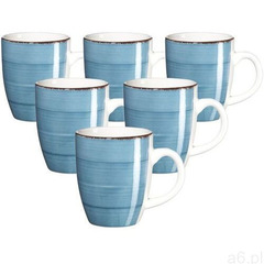 Mäser Komplet kubków ceramicznych Bel Tempo 380 ml, 6 szt., niebieski (9001794632447) - ogłoszenia A6.pl