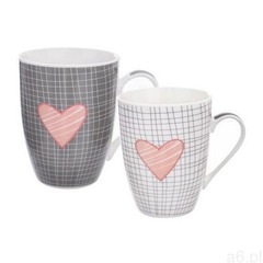 Orion 2-częściowy komplet kubków porcelanowych PINK HEART, 350 ml. (8592381159566) - ogłoszenia A6.pl