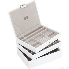 Stackers Szkatułka na biżuterię potrójna classic biało-beżowa (5013648026849) - ogłoszenia A6.pl