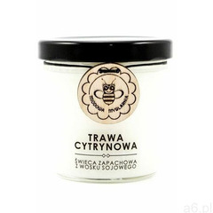 trawa cytrynowa świeca zapachowa z wosku sojowego 120ml naturalna marki Miodowa mydlarnia - ogłoszenia A6.pl