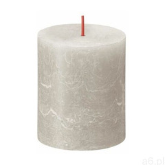 Bolsius Świeca pieńkowa rustic shine szara wys. 8 cm - ogłoszenia A6.pl