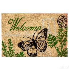 Trade Concept Wycieraczka kokosowa Welcome motyl, 40 x 60 cm - ogłoszenia A6.pl