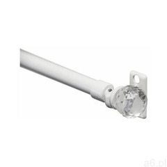Karnisz mini do zazdrostek Kula Crystal 80-120 cm biały (5902175820146) - ogłoszenia A6.pl