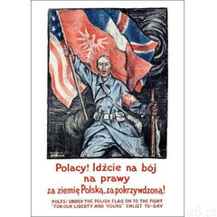 Plakat A3 - Polacy! Idźcie na bój na prawy za ziemię Polską A3 1920-017 - ogłoszenia A6.pl