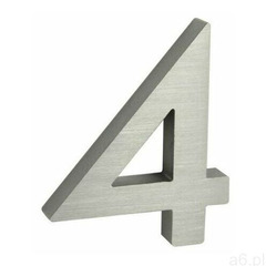Aluminiowy numer domu 4, 3D, pow. szlifowana, 689339 - ogłoszenia A6.pl