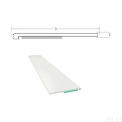 Listwa maskująca płaska samoprzylepna PCV B=70 mm gr. C=1,5 mm biała bez uszczelki L=50  - ogłoszenia A6.pl
