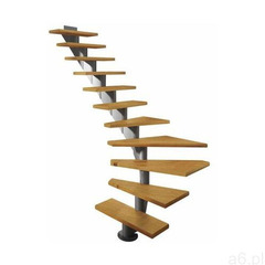 Schody modułowe zabiegowe Srebrne Frankfurt stopnie szerokość 65 cm Dąb 11 sztuk Dolle (400260563030 - ogłoszenia A6.pl