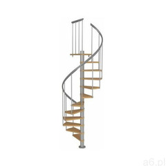 Dolle Schody spiralne srebrnoszare montreal classic 2 średnica 120 cm stopnie szerokość 63.3 cm forn - ogłoszenia A6.pl