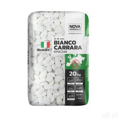 Otoczak BIANCO CARRARA 20 kg 12 - 16 mm biały NOVA MINERALS - ogłoszenia A6.pl