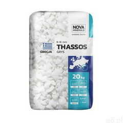 Nova minerals Grys thassos 20 kg 8 - 16 mm biały (5903754488115) - ogłoszenia A6.pl