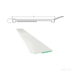 Emaga Listwa maskująca płaska samoprzylepna pcv b=70 mm gr. c=1 mm biała z uszczelką l=5 - ogłoszenia A6.pl