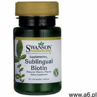 Tabletki Biotyna 2500mcg Sublingual Biotin 60 tabletek do ssania SWANSON - ogłoszenia A6.pl