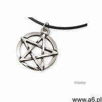 WISIOREK BIAŁY PENTAGRAM metal amulety talizmany rock, kolor biały - ogłoszenia A6.pl