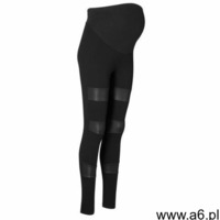 Legginsy ciążowe z ciężkiego dżerseju z wstawkami z poliuretanu czarny marki Bonprix - ogłoszenia A6.pl