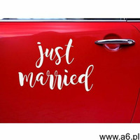 Naklejka ślubna na samochód - just married marki Party deco - ogłoszenia A6.pl