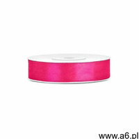 Party deco Tasiemka satynowa, ciemnoróżowa, 12 mm / 25 m, 1 szt. (5901157445179) - ogłoszenia A6.pl