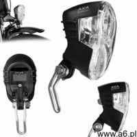 Lampa przednia na dynamo AXA ECHO z wyłącznikiem + uchwyt, L0606 - ogłoszenia A6.pl