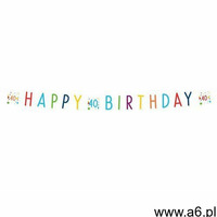 Baner happy birthday na czterdziestkę konfetti - 180 cm - 1 szt. marki Amscan - ogłoszenia A6.pl