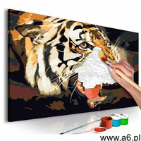 Artgeist Obraz do samodzielnego malowania - ryczący tygrys - ogłoszenia A6.pl